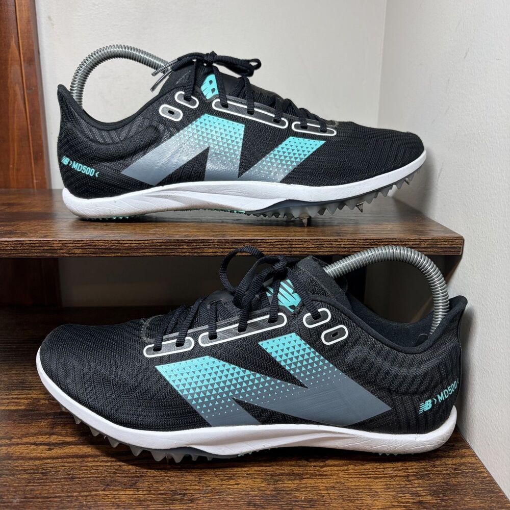 New Balance FuelCell MD500 v9 MMD500B9 Track Spikes Black Teal Mens 7.5